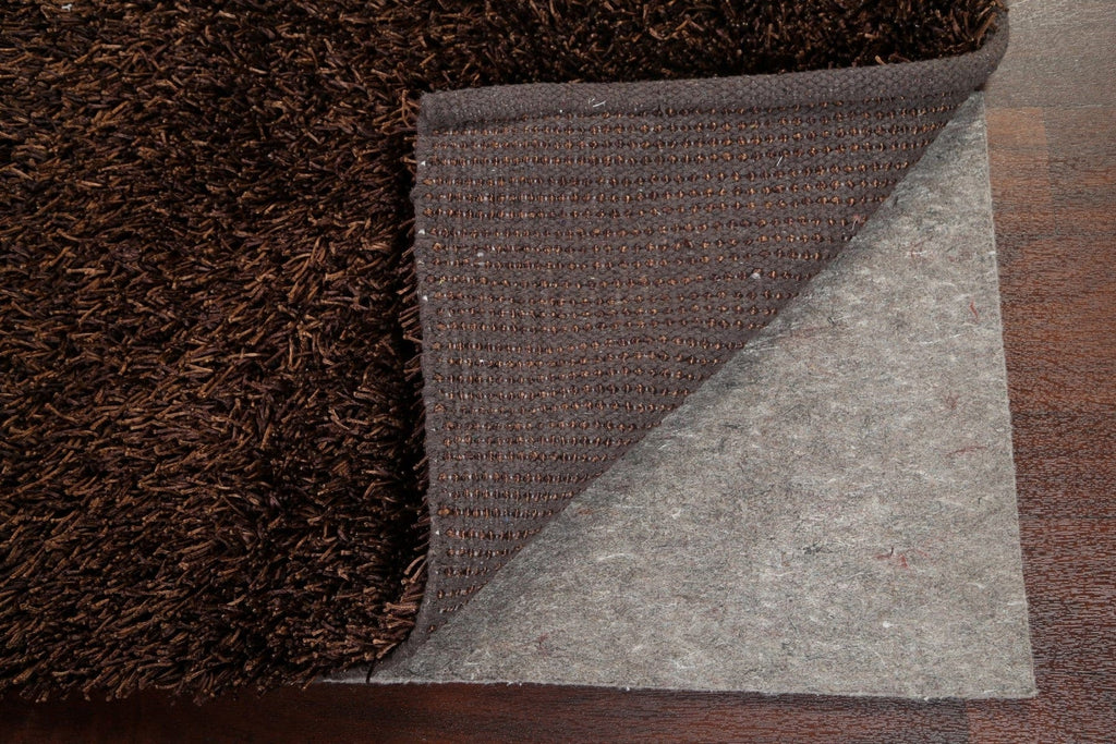 Brown Plush Shaggy Area Rug 5x7