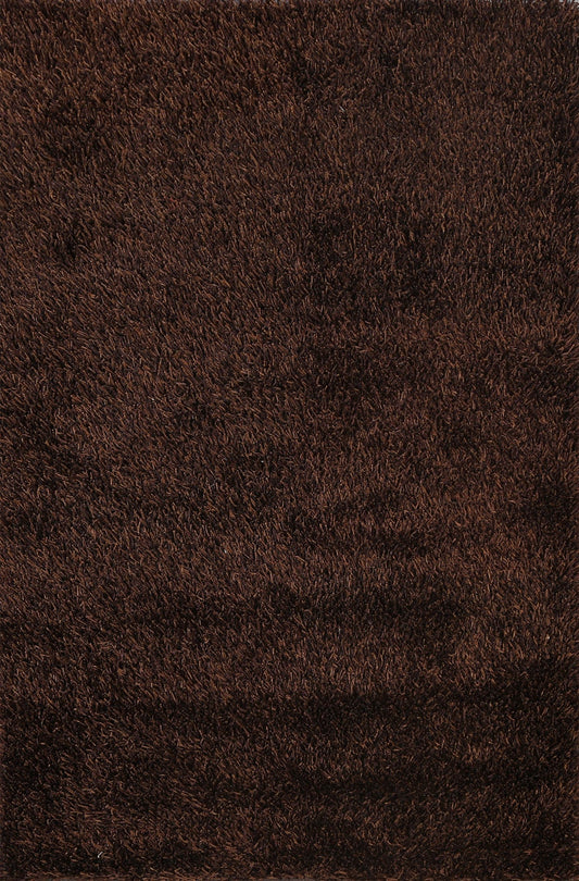 Brown Plush Shaggy Area Rug 5x7