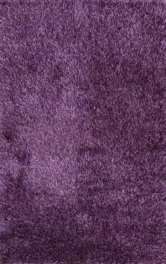 Purple Plush Shaggy Area Rug 5x7