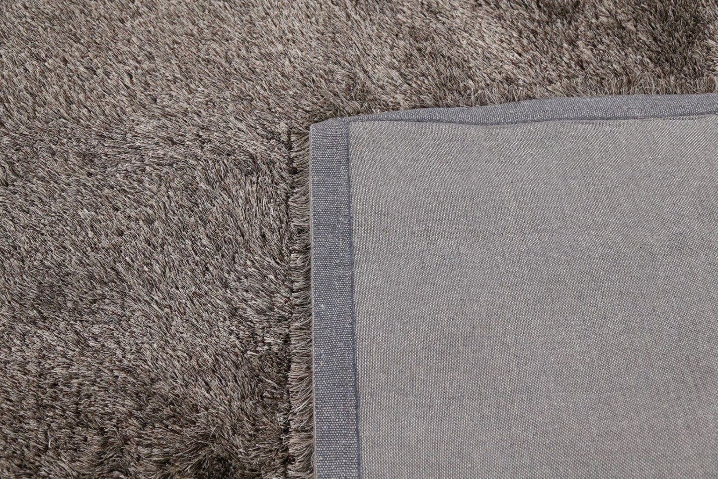 Silver Gray Plush Shaggy Area Rug 6x9