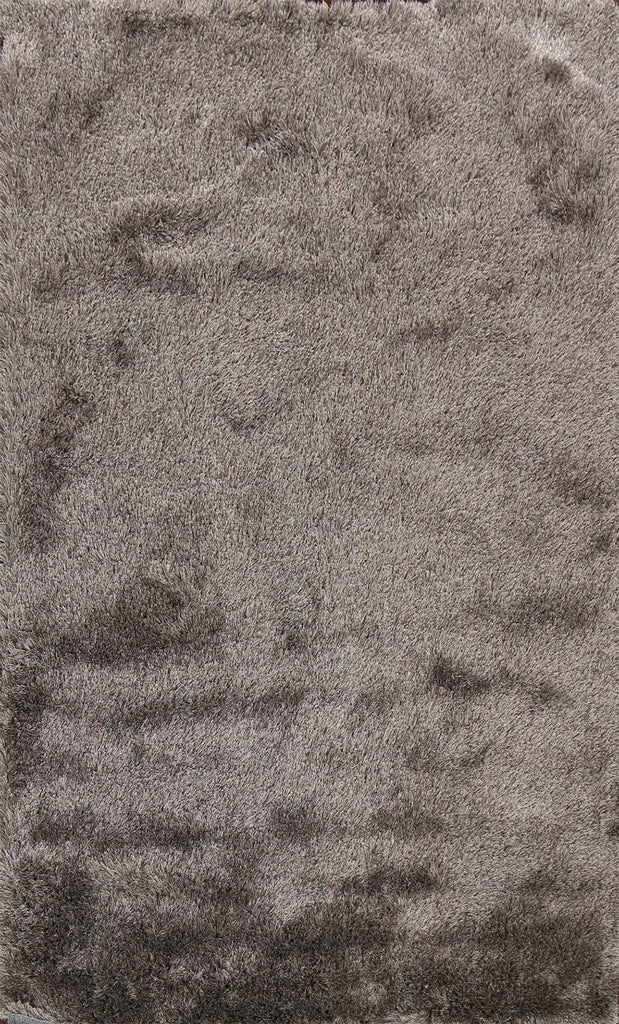 Silver Gray Plush Shaggy Area Rug 6x9