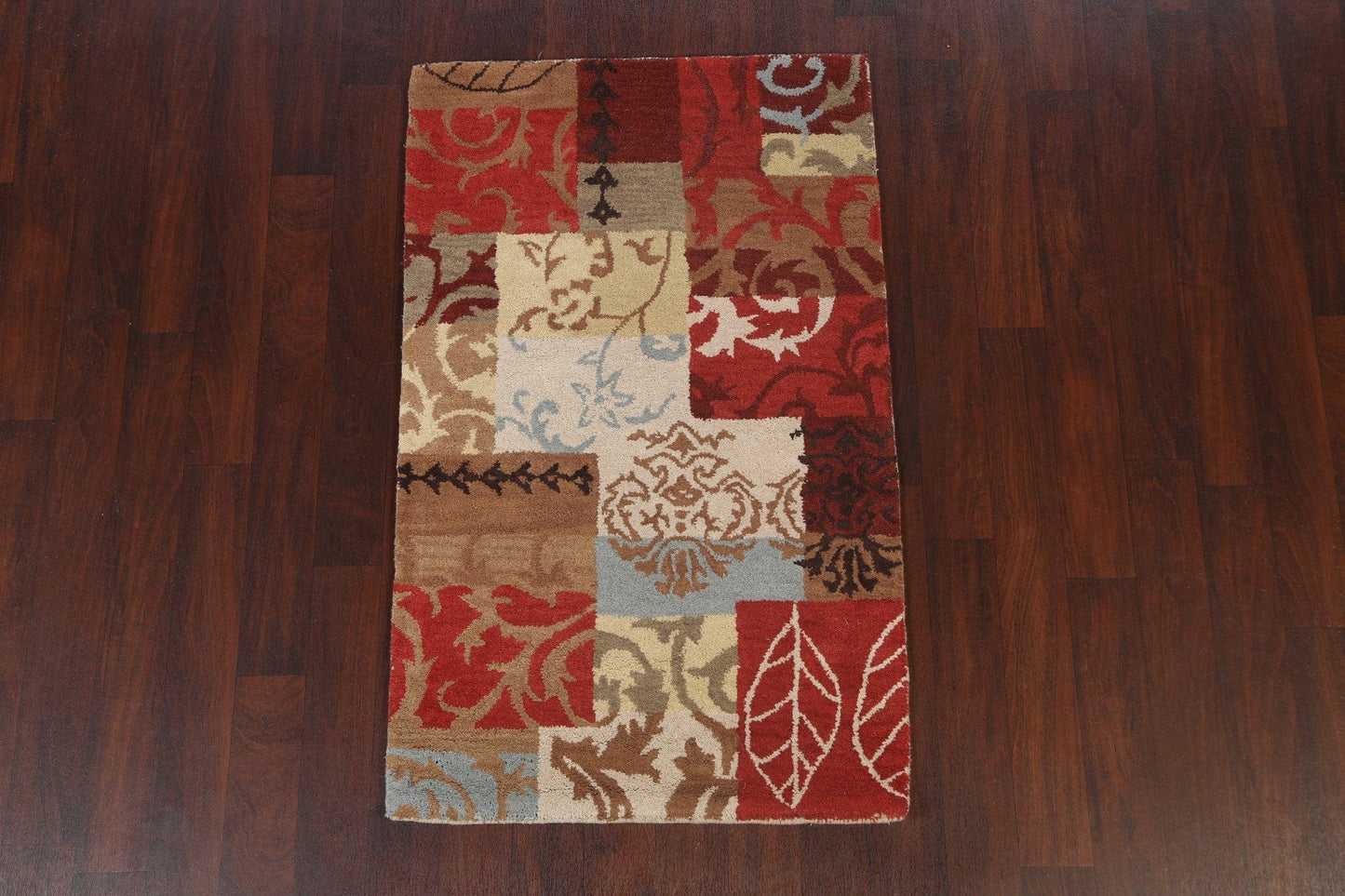 Floral Patch-Work Design Area Rug 3x5