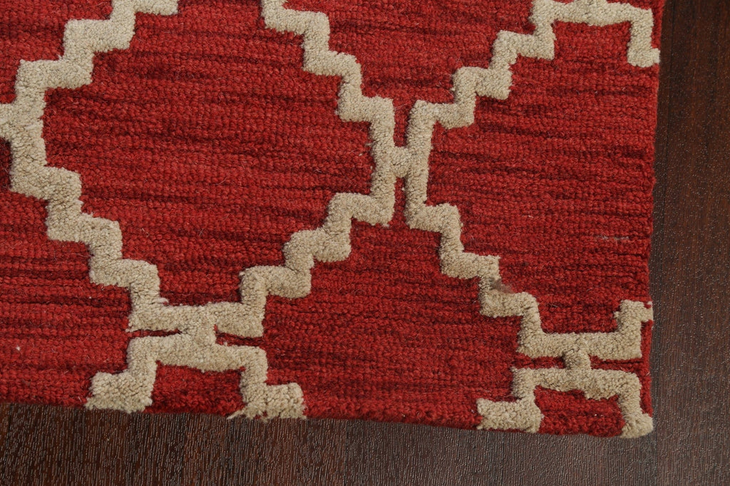Red Trellis Tufted Accent Rug 3x5