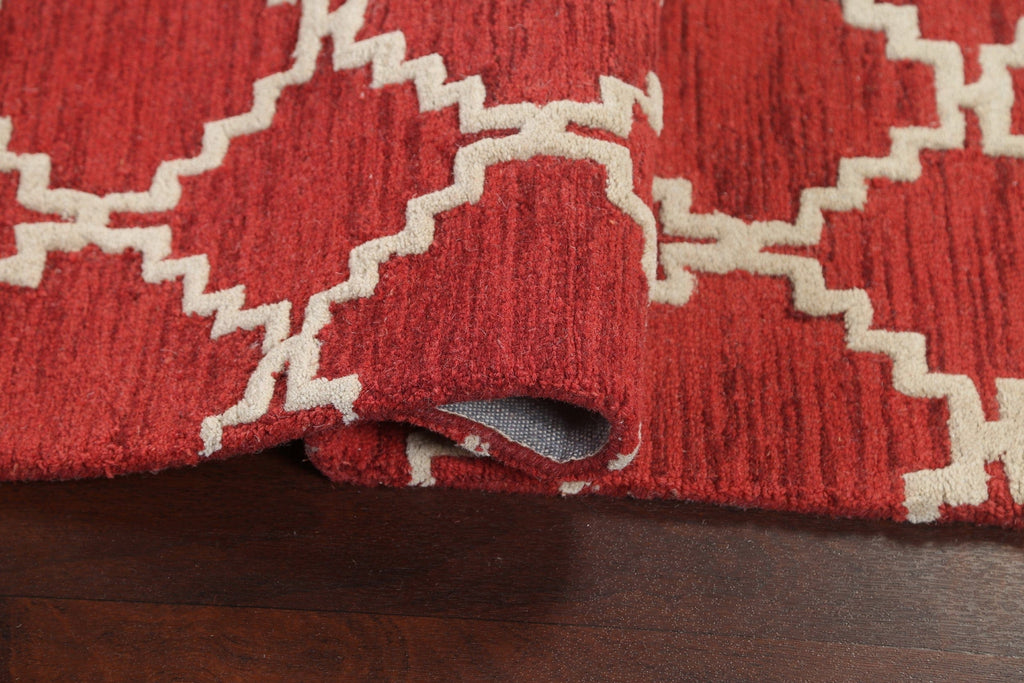 Red Trellis Tufted Accent Rug 3x5