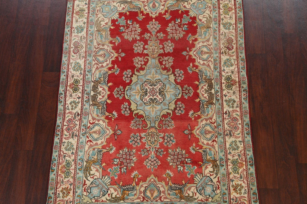 Floral Red Persian Area Rug 4x7