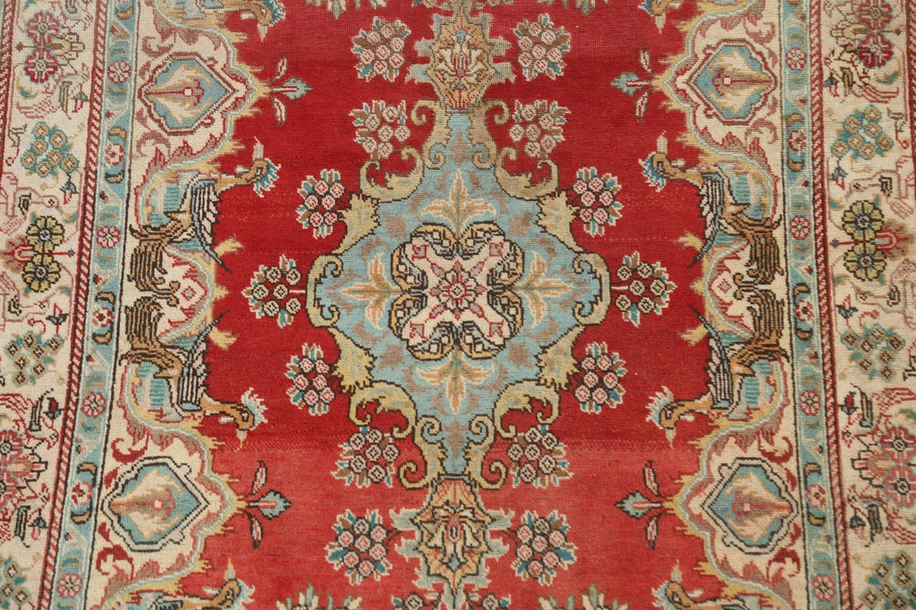 Floral Red Persian Area Rug 4x7