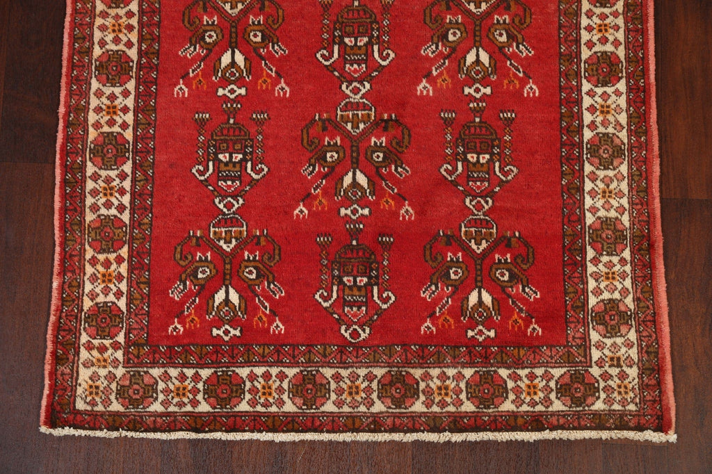 Tribal Red Balouch Persian Area Rug 4x7