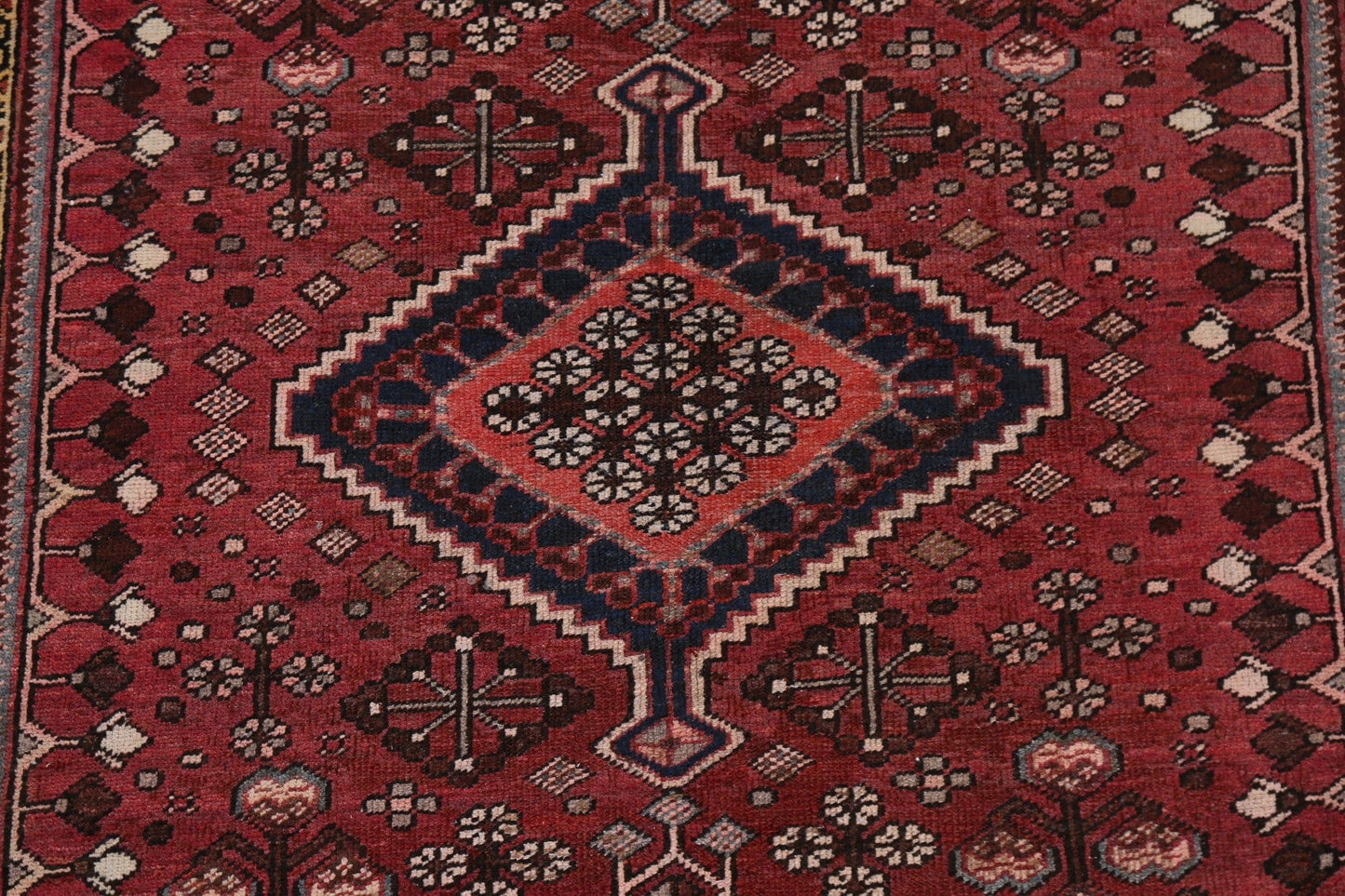 Tribal Geometric Bakhtiari Persian Area Rug 4x7