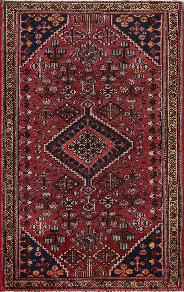 Tribal Geometric Bakhtiari Persian Area Rug 4x7