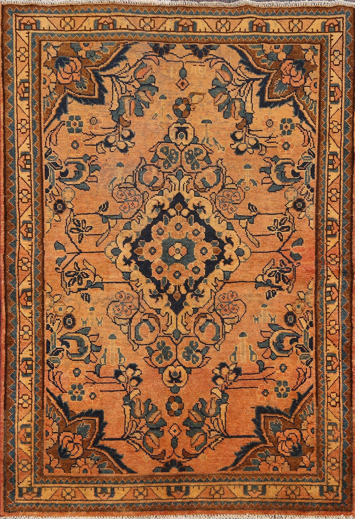 Antique 100% Vegetable Dye Lilian Persian Area Rug 5x6