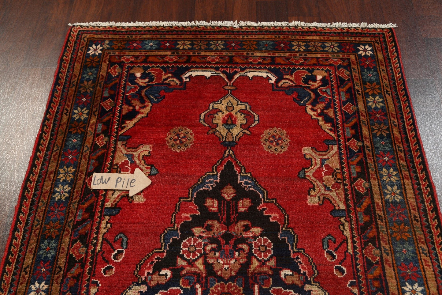 Geometric Hamedan Persian Area Rug 4x7