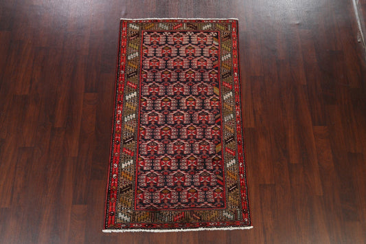 Geometric Hamedan Persian Area Rug 4x7