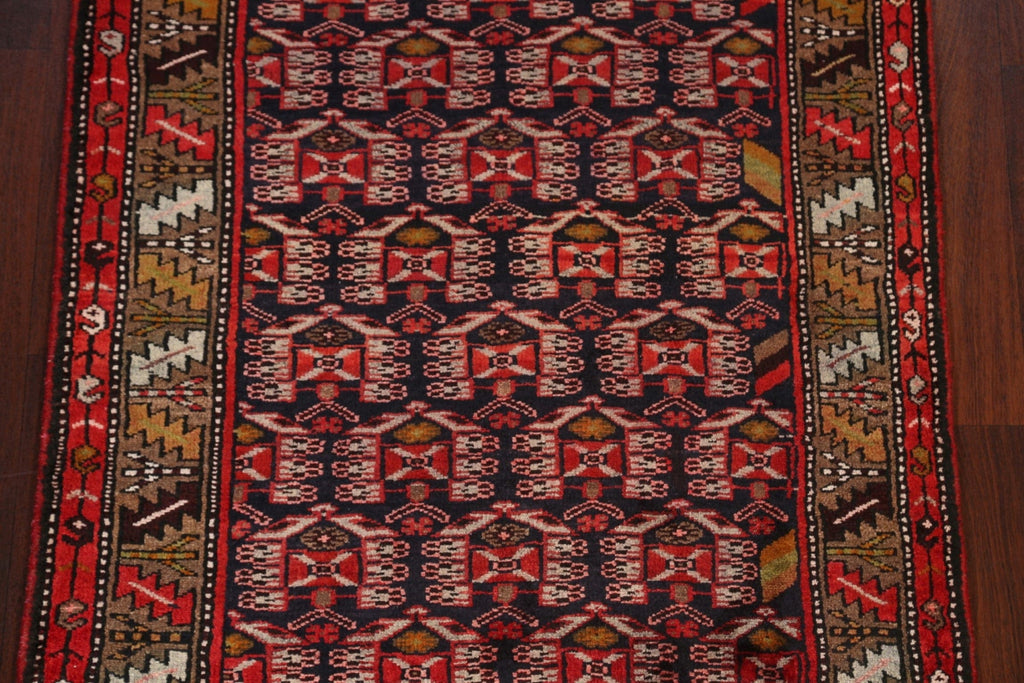 Geometric Hamedan Persian Area Rug 4x7