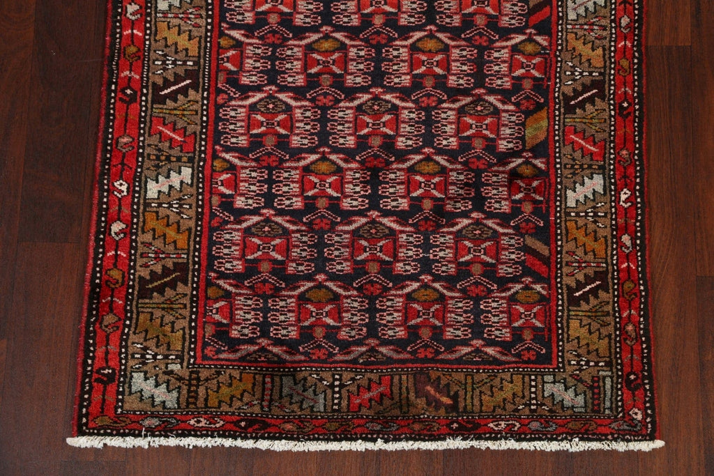 Geometric Hamedan Persian Area Rug 4x7