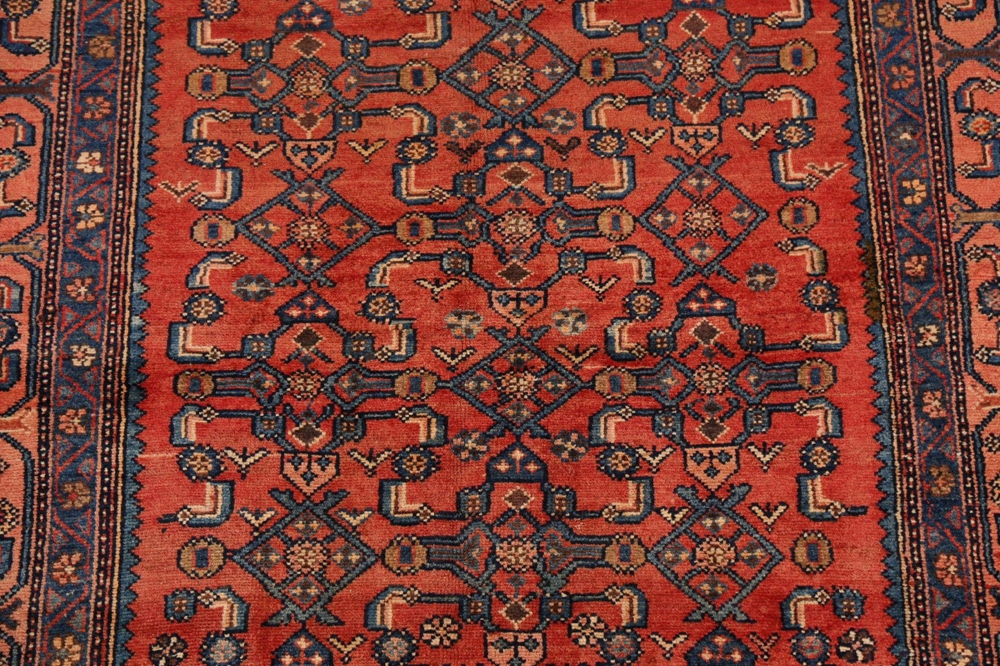 Geometric Malayer Persian Area Rug 4x7