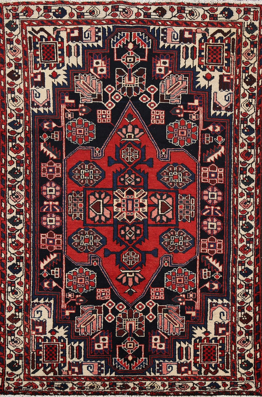 Geometric Bakhtiari Persian Area Rug 4x7