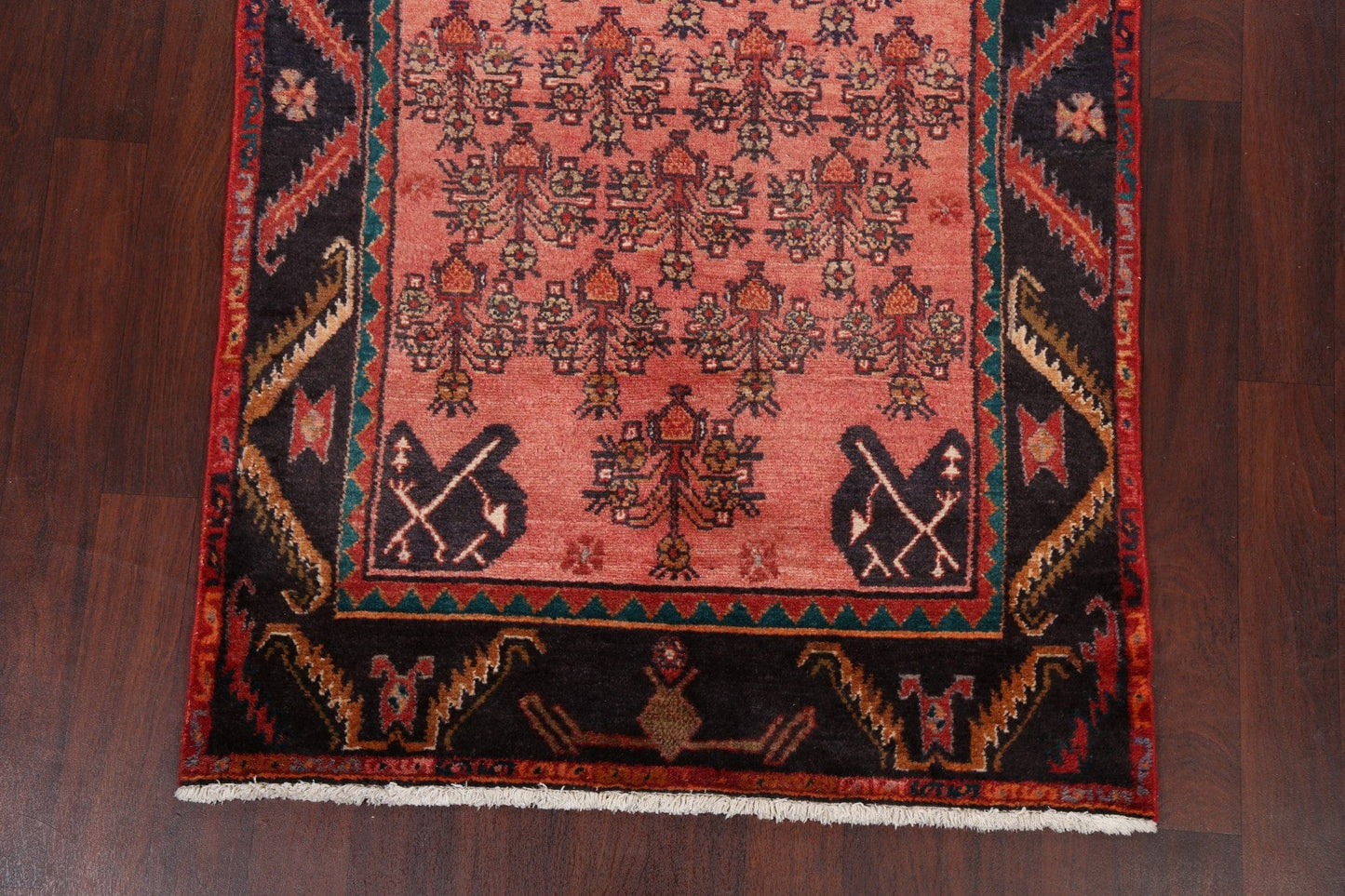 Tribal Geometric Hamedan Persian Area Rug 4x8