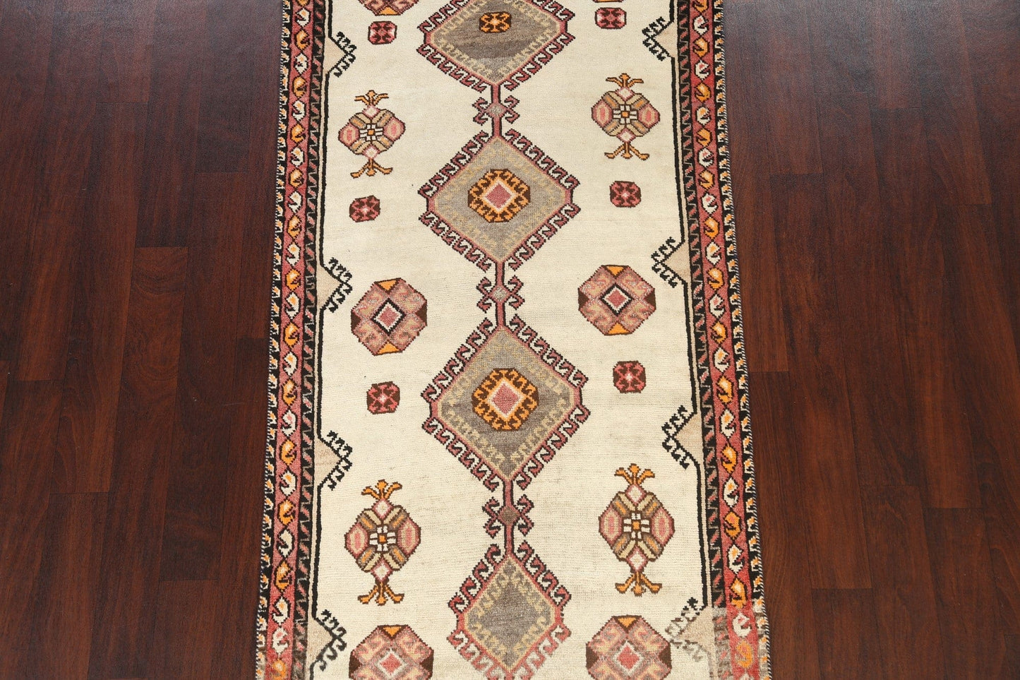 Tribal Geometric Qashqai Persian Area Rug 4x7