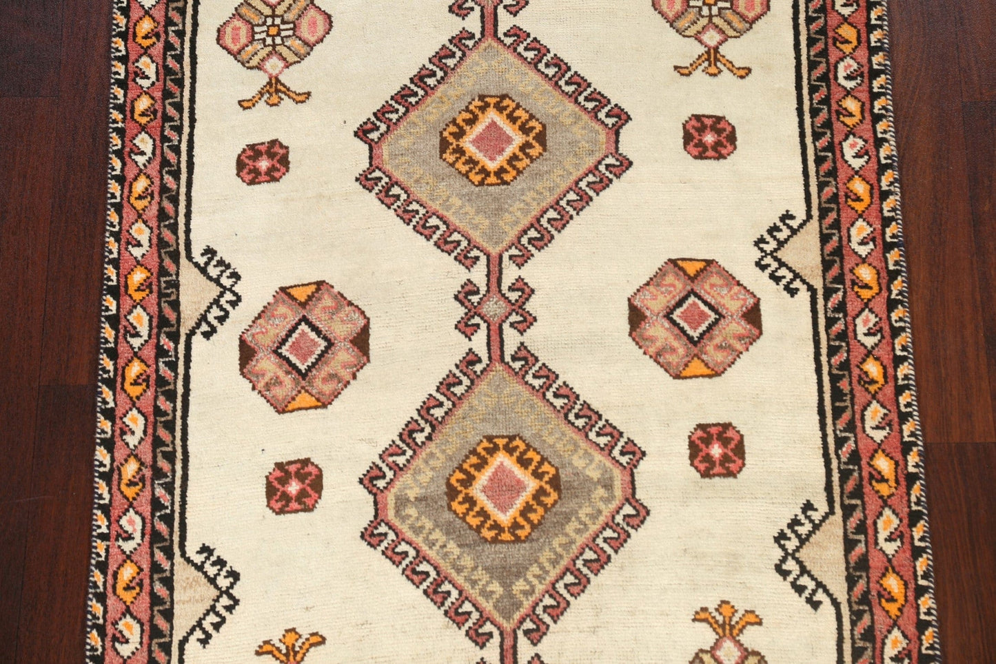 Tribal Geometric Qashqai Persian Area Rug 4x7