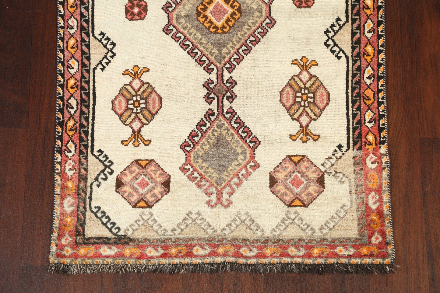 Tribal Geometric Qashqai Persian Area Rug 4x7