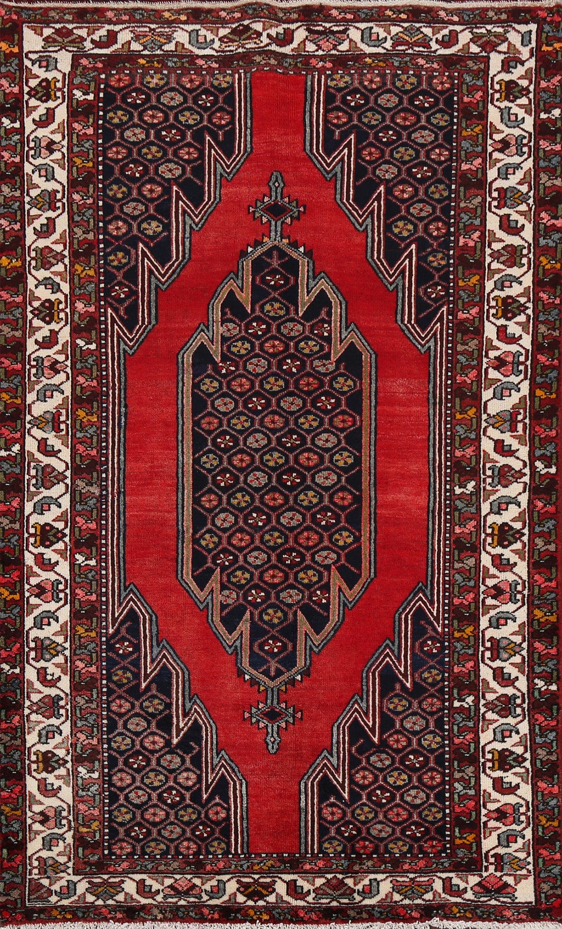 Geometric Malayer Persian Area Rug 4x7