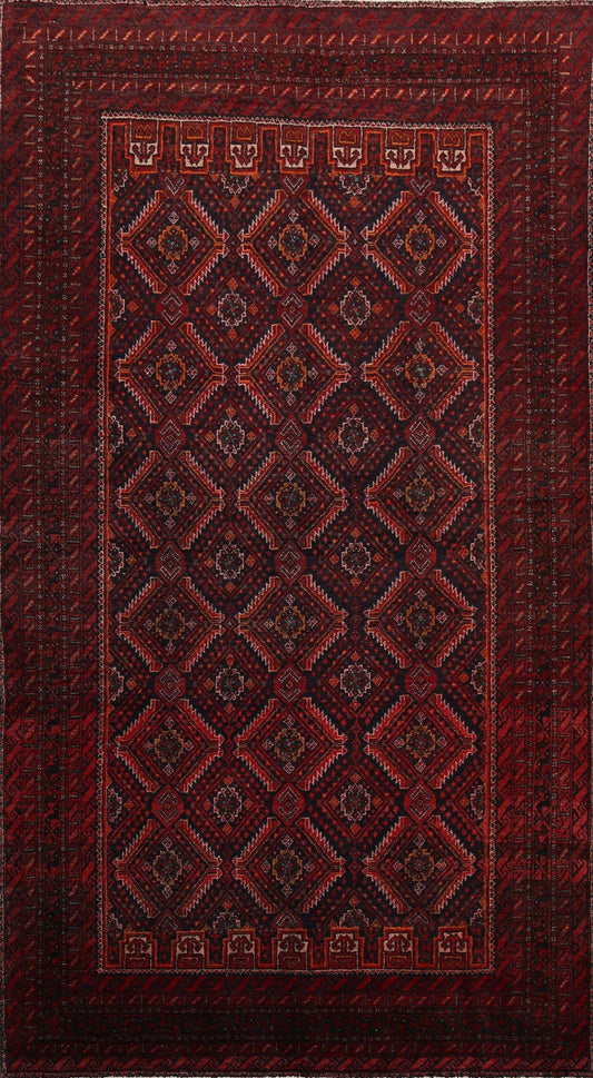 Tribal Geometric Balouch Persian Area Rug 3x6