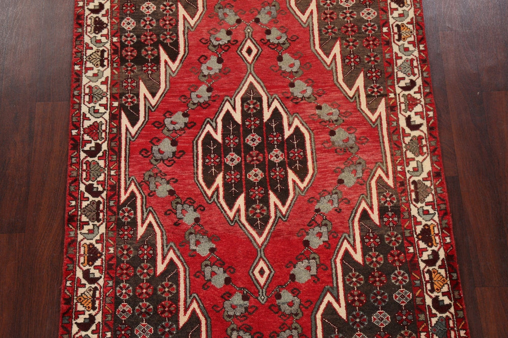 Tribal Geometric Hamedan Persian Area Rug 4x7