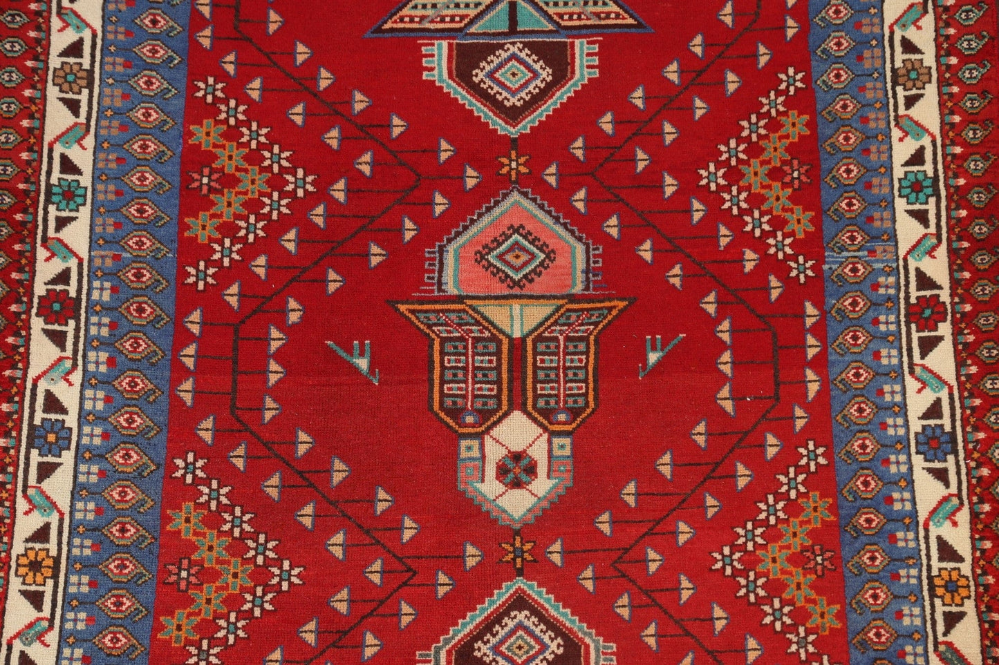 Tribal Geometric Tabriz Persian Area Rug 5x7