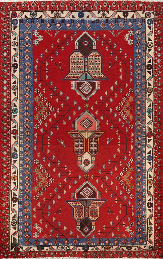 Tribal Geometric Tabriz Persian Area Rug 5x7