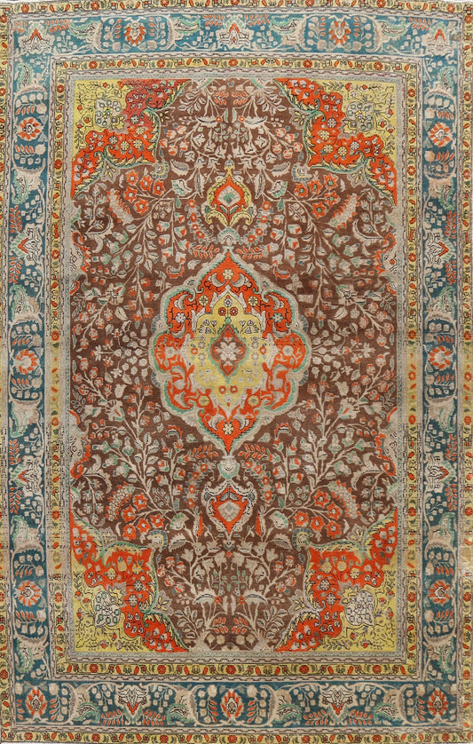 Floral Tabriz Persian Area Rug 8x11