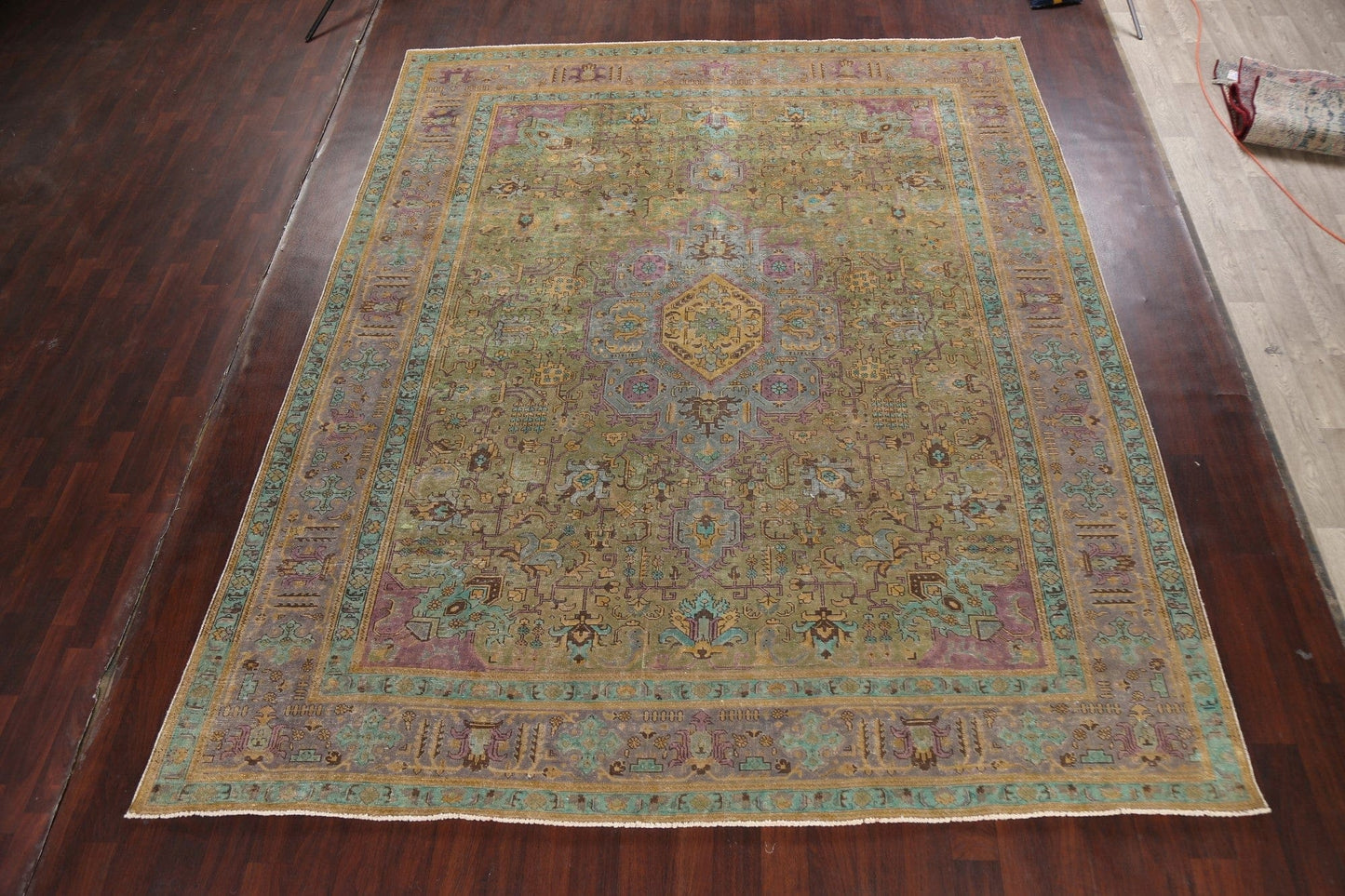 Geometric Tabriz Persian Area Rug 10x12