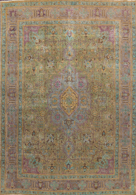 Geometric Tabriz Persian Area Rug 10x12