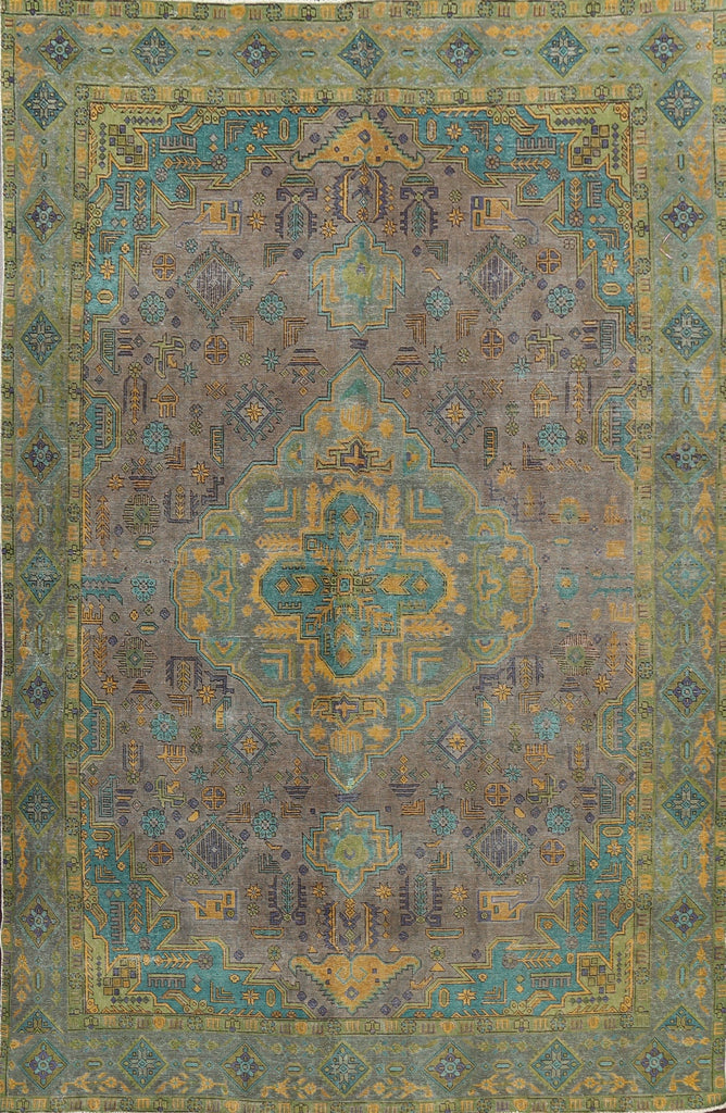 Geometric Tabriz Persian Area Rug 9x12