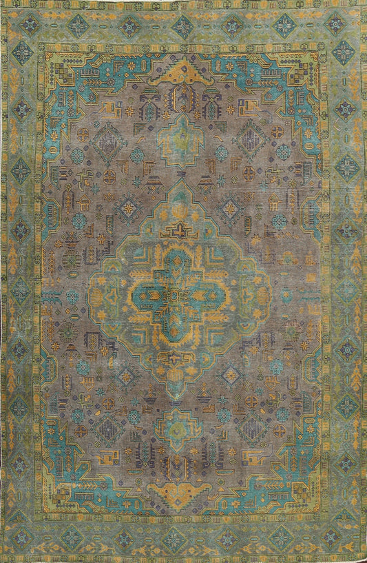 Geometric Tabriz Persian Area Rug 9x12