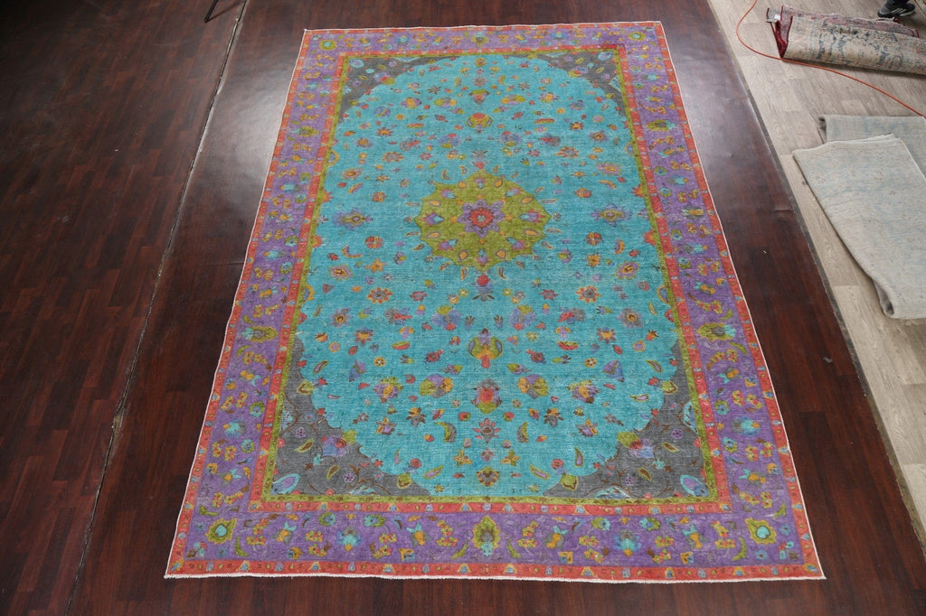 Floral Tabriz Persian Area Rug 9x13