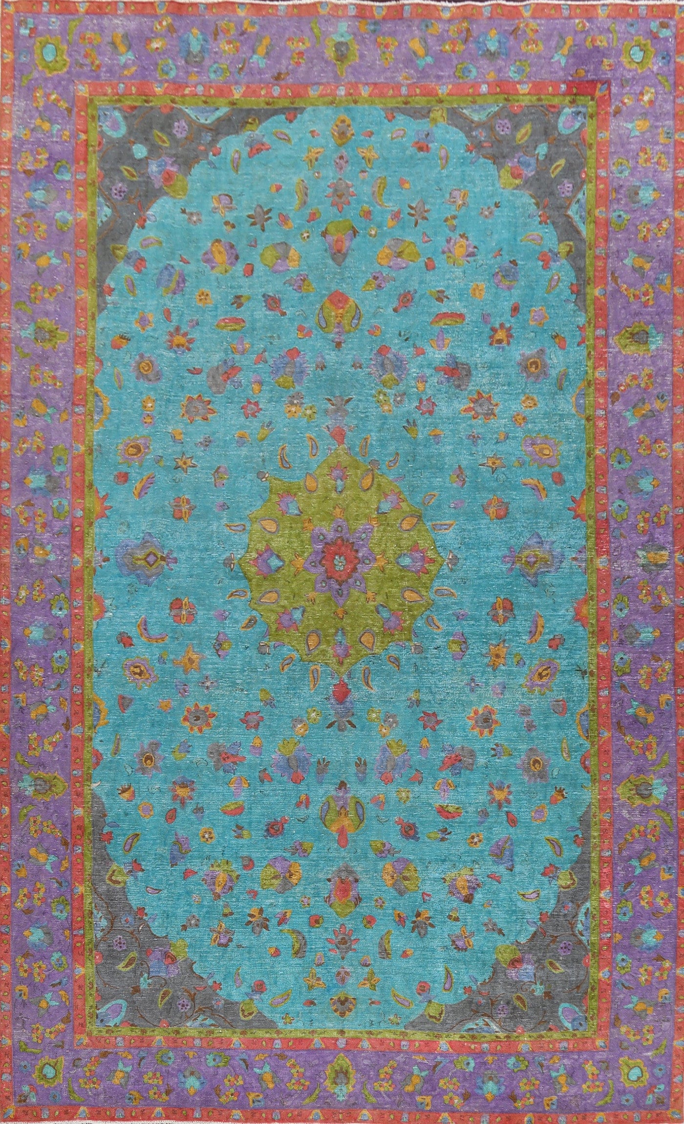 Floral Tabriz Persian Area Rug 9x13