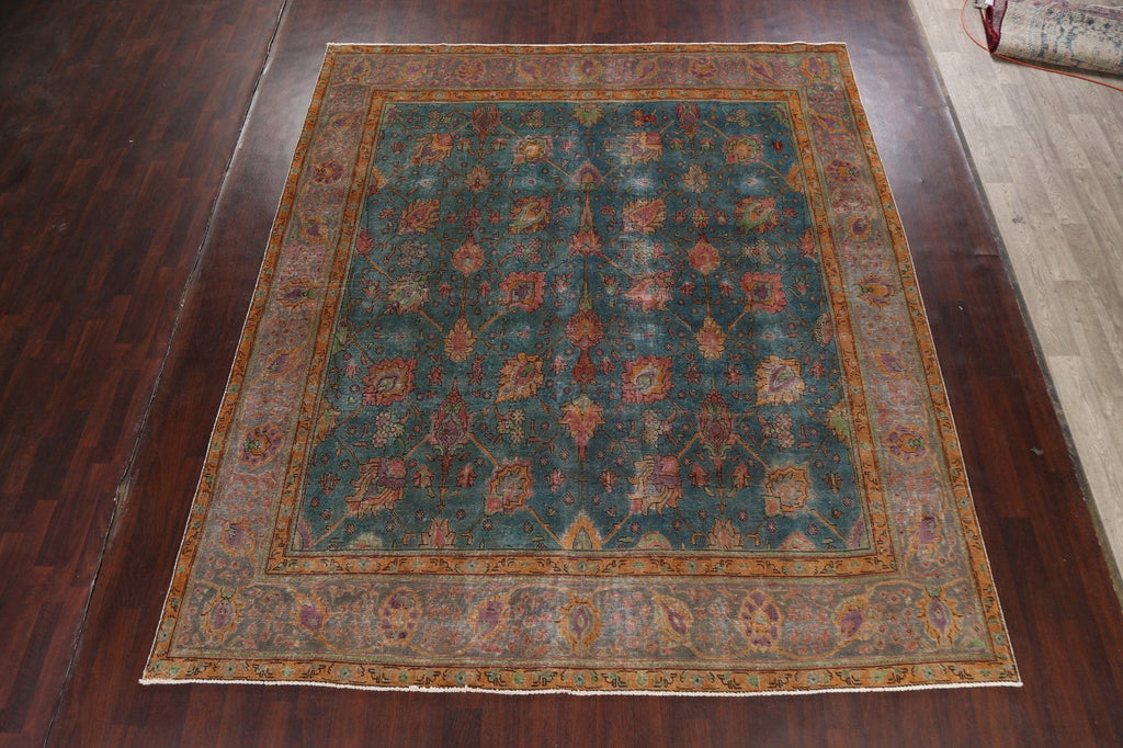 Floral Tabriz Persian Area Rug 10x11