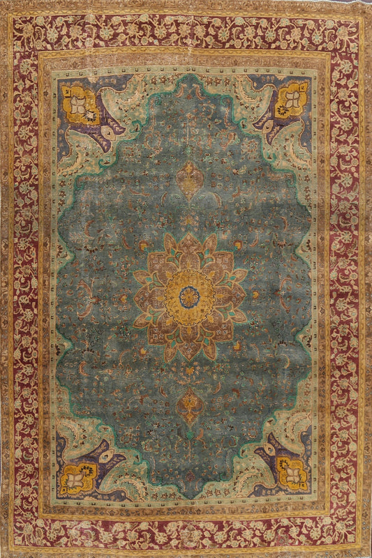 Floral Tabriz Persian Area Rug 9x12