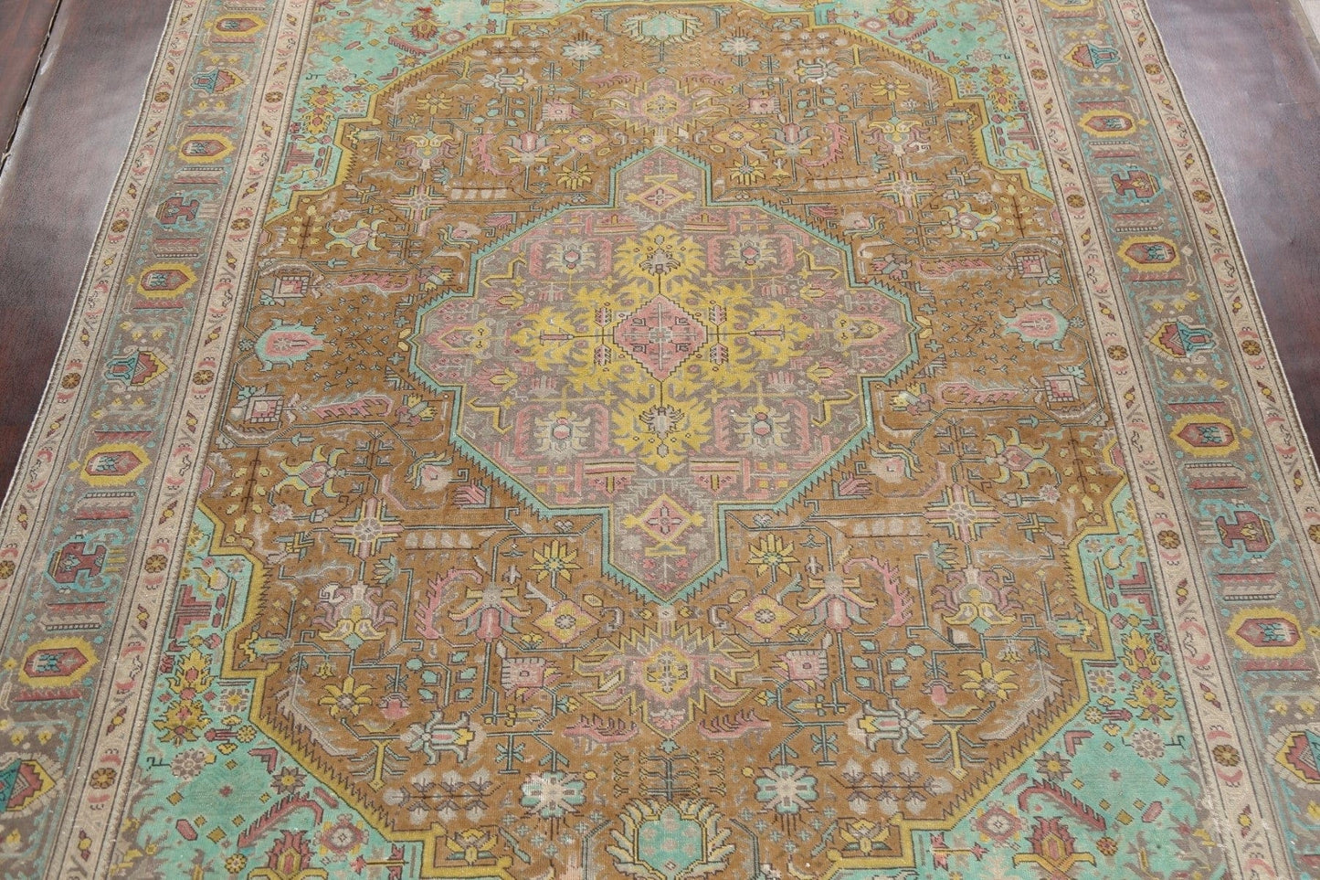 Geometric Tabriz Persian Area Rug 10x13