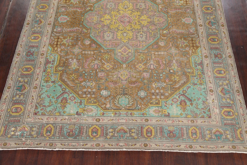 Geometric Tabriz Persian Area Rug 10x13