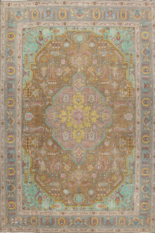 Geometric Tabriz Persian Area Rug 10x13