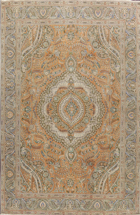 Floral Tabriz Persian Area Rug 9x13