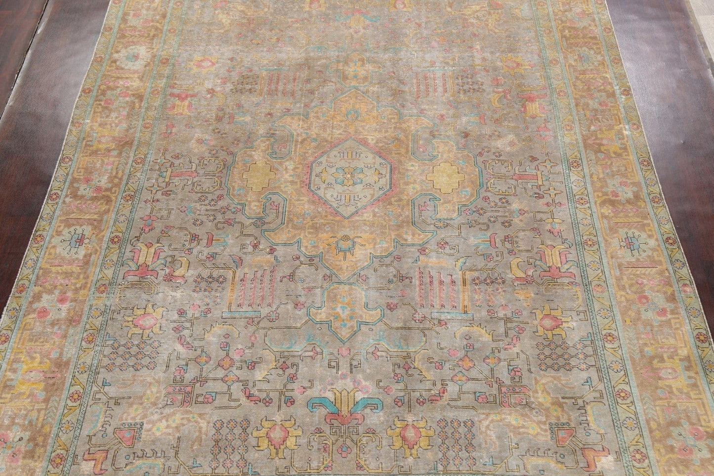 Geometric Tabriz Persian Area Rug 10x13