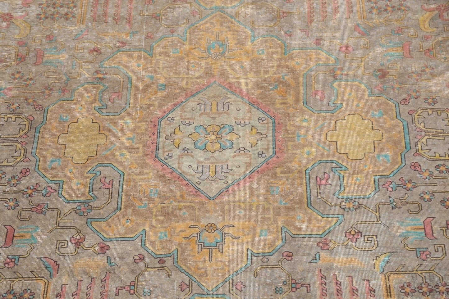 Geometric Tabriz Persian Area Rug 10x13