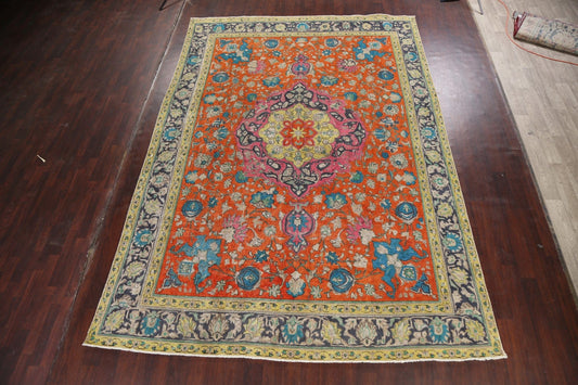 Floral Tabriz Persian Area Rug 9x13