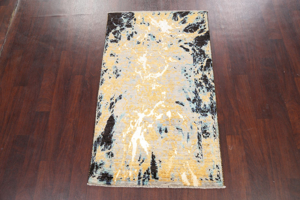 100% Vegetable Dye Abstract Oriental Area Rug 3x5