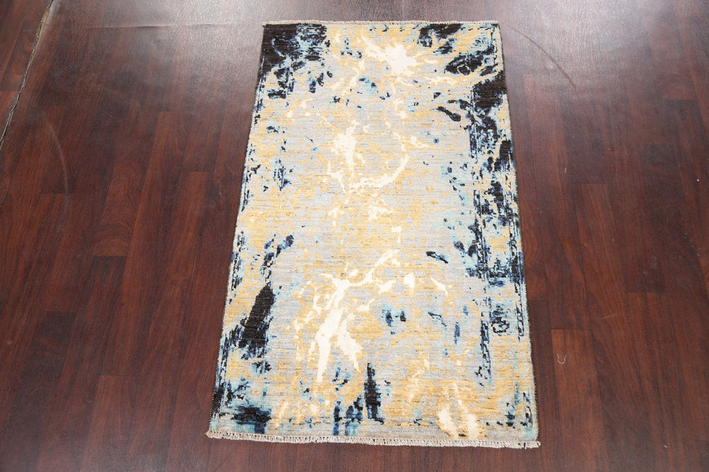 100% Vegetable Dye Abstract Oriental Area Rug 3x5