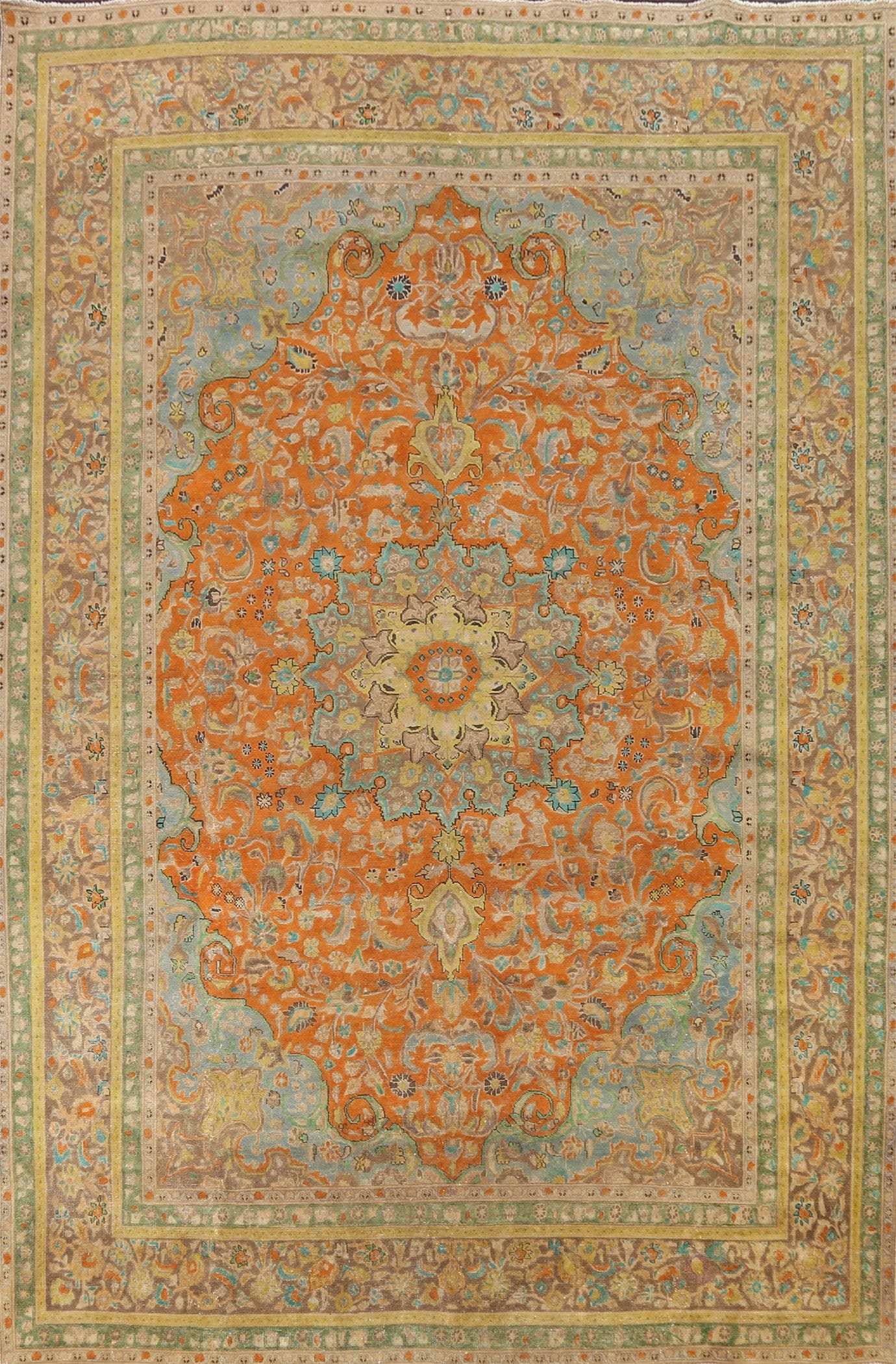 Floral Kashan Persian Area Rug 10x13