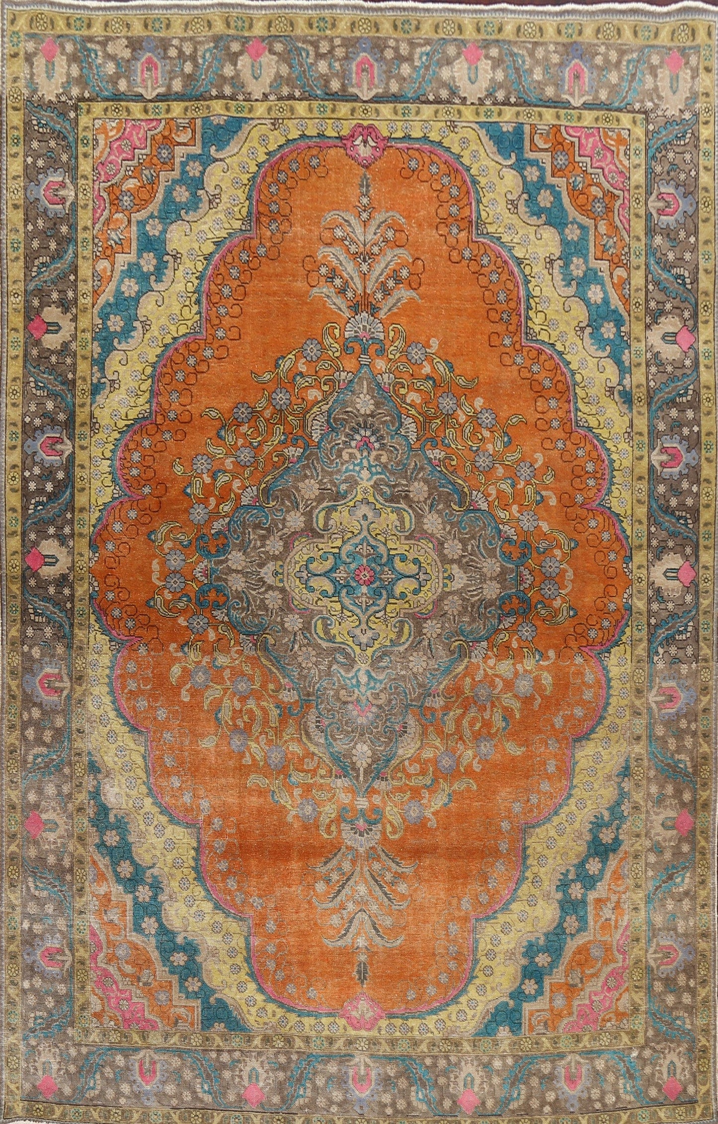 Floral Tabriz Persian Area Rug 10x13