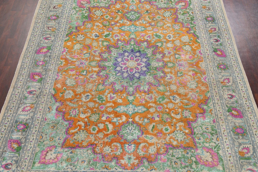 Floral Kashan Persian Area Rug 9x13